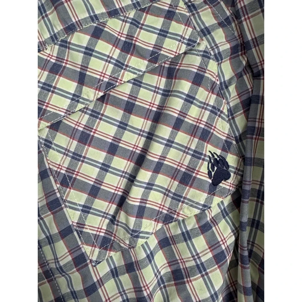 Alaskan‎ Hardgear Duluth Trading Co Mens Large Plaid Coolmax Fishing Shirt Green